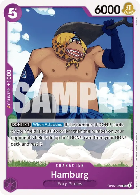 Carte One Piece Hamburg OP07-068, extension 500 Years in the Future (sortie anglaise)