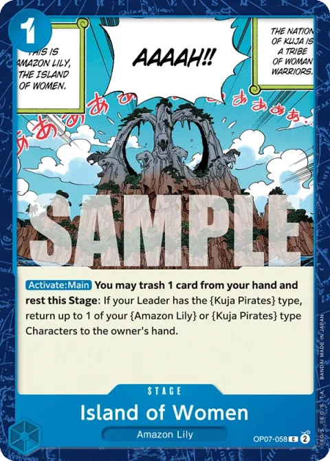 Carte One Piece Island of Women OP07-058, extension 500 Years in the Future (sortie anglaise)