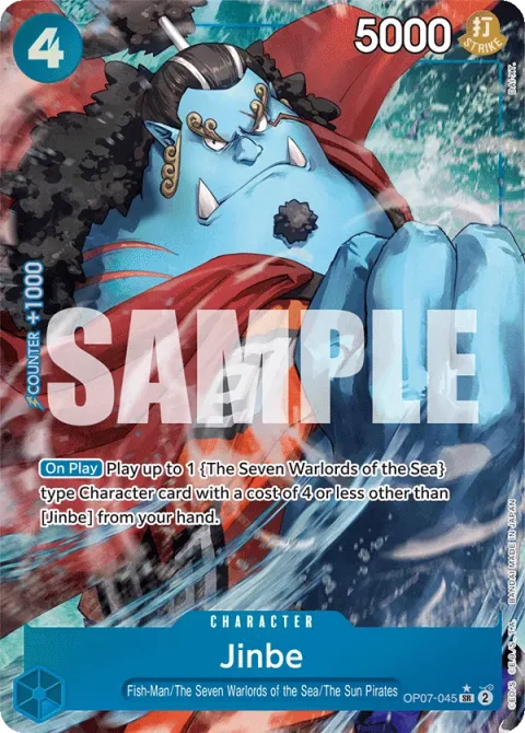 Carte One Piece Jinbe OP07-045 · parallèle, extension 500 Years in the Future (sortie anglaise)