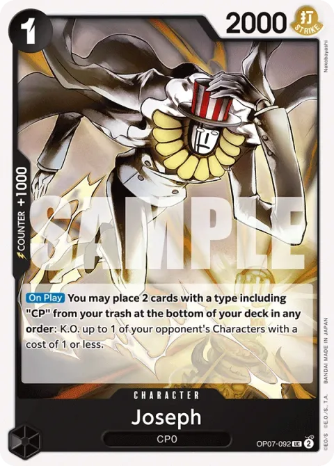 Carte One Piece Joseph OP07-092, extension 500 Years in the Future (sortie anglaise)