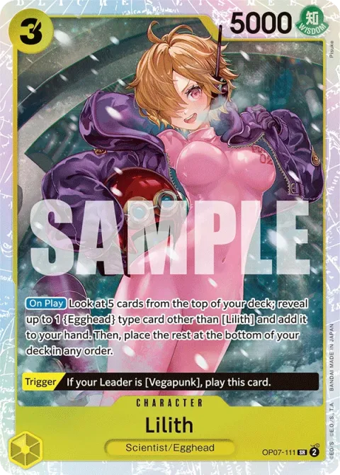 Carte One Piece Lilith OP07-111, extension 500 Years in the Future (sortie anglaise)