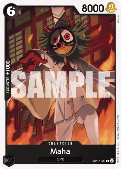 Carte One Piece Maha OP07-089, extension 500 Years in the Future (sortie anglaise)