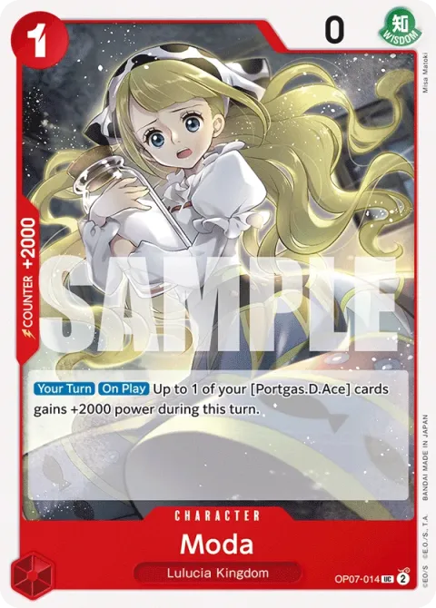 Carte One Piece Moda OP07-014, extension 500 Years in the Future (sortie anglaise)