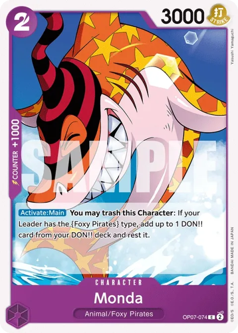 Carte One Piece Monda OP07-074, extension 500 Years in the Future (sortie anglaise)