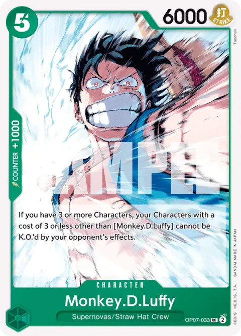 Carte One Piece Monkey.D.Luffy OP07-033, extension 500 Years in the Future (sortie anglaise)