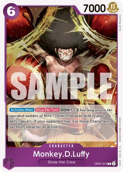Carte One Piece Monkey.D.Luffy OP07-073, extension 500 Years in the Future (sortie anglaise)