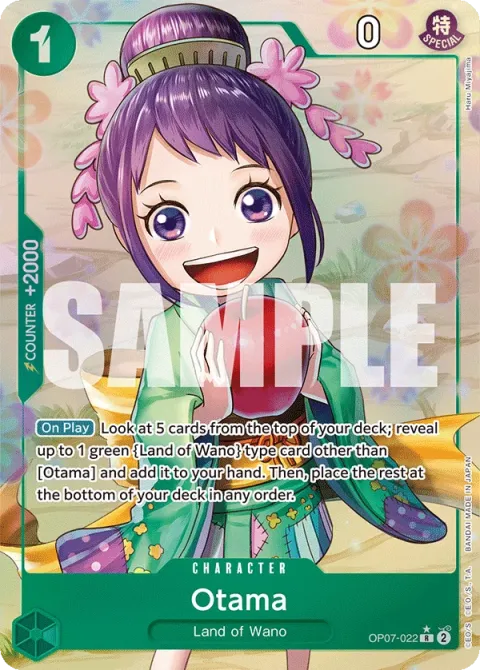 Carte One Piece Otama OP07-022 · parallèle, extension 500 Years in the Future (sortie anglaise)