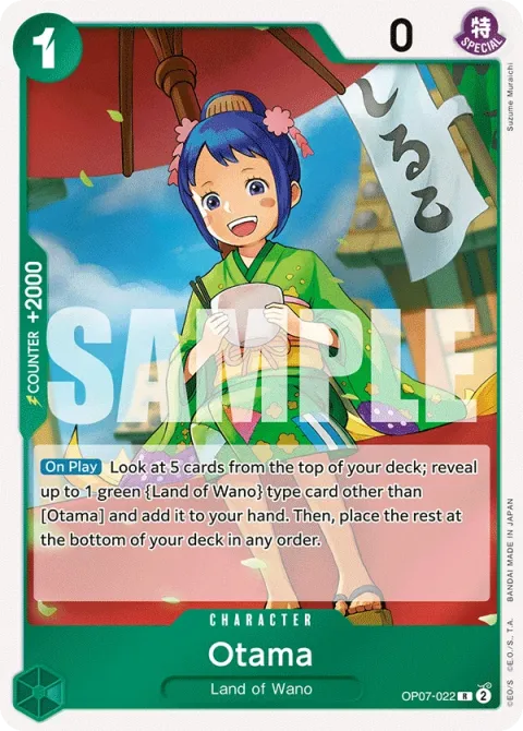 Carte One Piece Otama OP07-022, extension 500 Years in the Future (sortie anglaise)