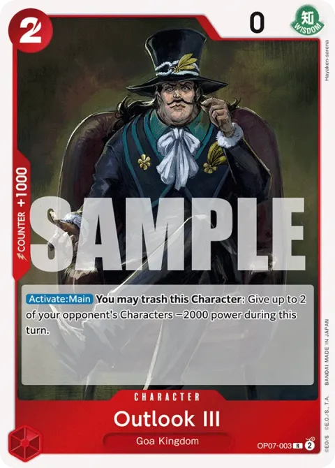 Carte One Piece Outlook III OP07-003, extension 500 Years in the Future (sortie anglaise)