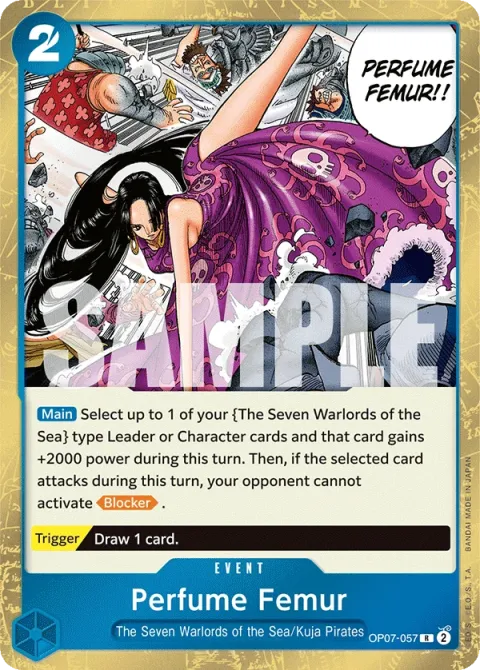 Carte One Piece Perfume Femur OP07-057, extension 500 Years in the Future (sortie anglaise)