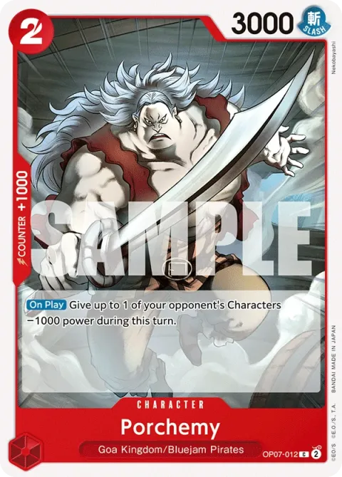 Carte One Piece Porchemy OP07-012, extension 500 Years in the Future (sortie anglaise)
