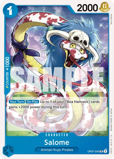 Carte One Piece Salome OP07-043, extension 500 Years in the Future (sortie anglaise)