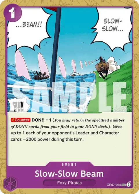 Carte One Piece Slow-Slow Beam OP07-075, extension 500 Years in the Future (sortie anglaise)