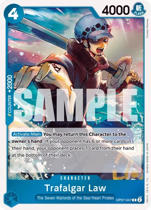 Carte One Piece Trafalgar Law OP07-047, extension 500 Years in the Future (sortie anglaise)