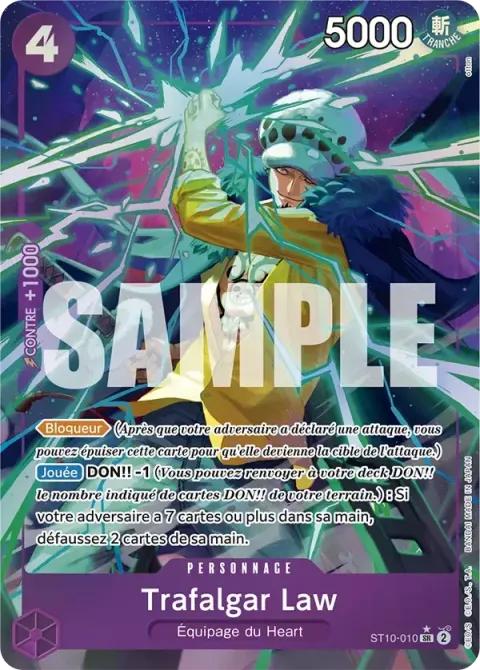 Carte One Piece Trafalgar Law ST10-010 · parallèle 2, extension 500 Years in the Future (sortie anglaise)