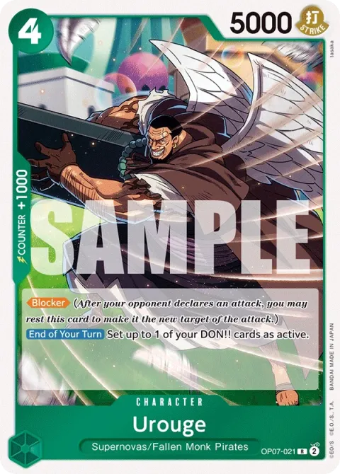 Carte One Piece Urouge OP07-021, extension 500 Years in the Future (sortie anglaise)