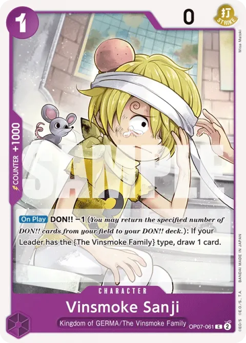 Carte One Piece Vinsmoke Sanji OP07-061, extension 500 Years in the Future (sortie anglaise)