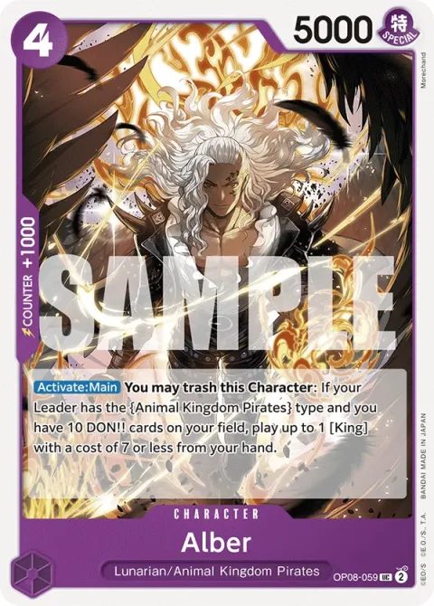 Carte One Piece Alber OP08-059, extension Two Legends (sortie anglaise)