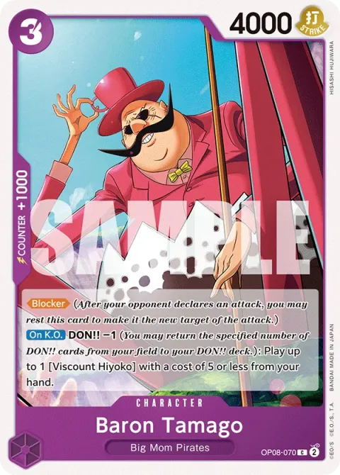 Carte One Piece Baron Tamago OP08-070, extension Two Legends (sortie anglaise)