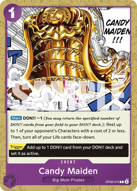 Carte One Piece Candy Maiden OP08-075, extension Two Legends (sortie anglaise)