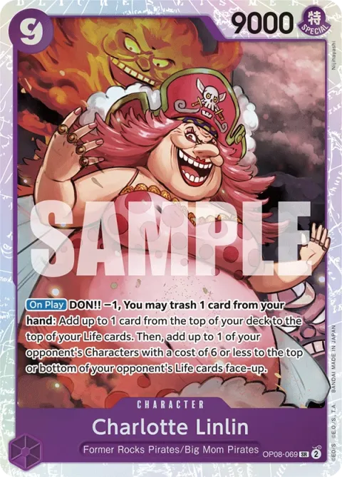 Carte One Piece Charlotte Linlin OP08-069, extension Two Legends (sortie anglaise)