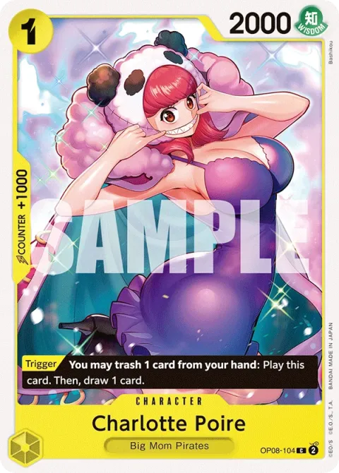 Carte One Piece Charlotte Poire OP08-104, extension Two Legends (sortie anglaise)