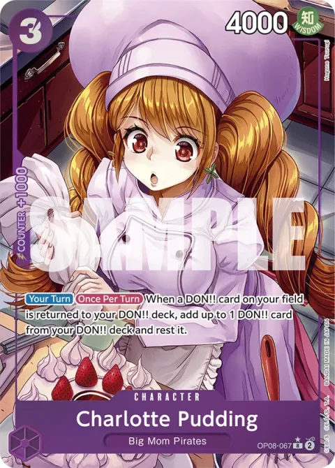 Carte One Piece Charlotte Pudding OP08-067 · parallèle, extension Two Legends (sortie anglaise)
