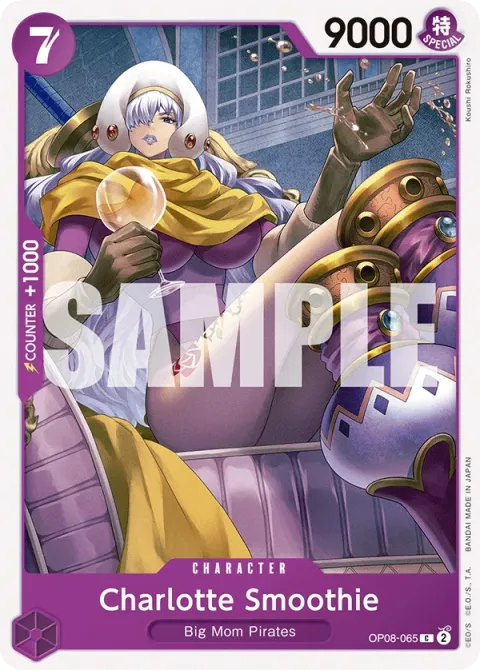 Carte One Piece Charlotte Smoothie OP08-065, extension Two Legends (sortie anglaise)