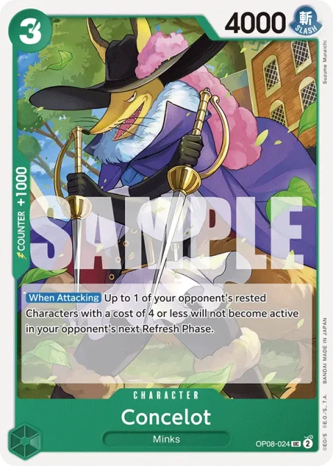 Carte One Piece Concelot OP08-024, extension Two Legends (sortie anglaise)