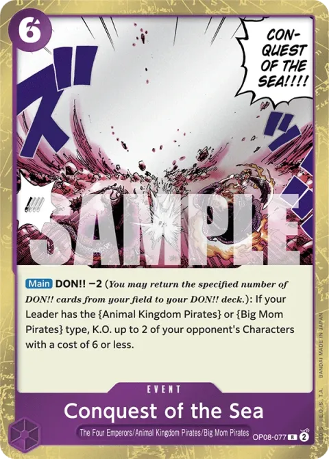 Carte One Piece Conquest of the Sea OP08-077, extension Two Legends (sortie anglaise)