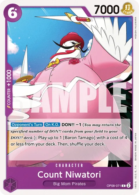 Carte One Piece Count Niwatori OP08-071, extension Two Legends (sortie anglaise)