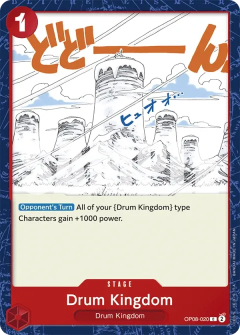 Carte One Piece Drum Kingdom OP08-020, extension Two Legends (sortie anglaise)