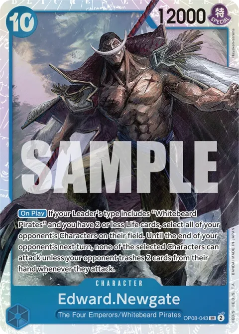 Carte One Piece Edward.Newgate OP08-043, extension Two Legends (sortie anglaise)