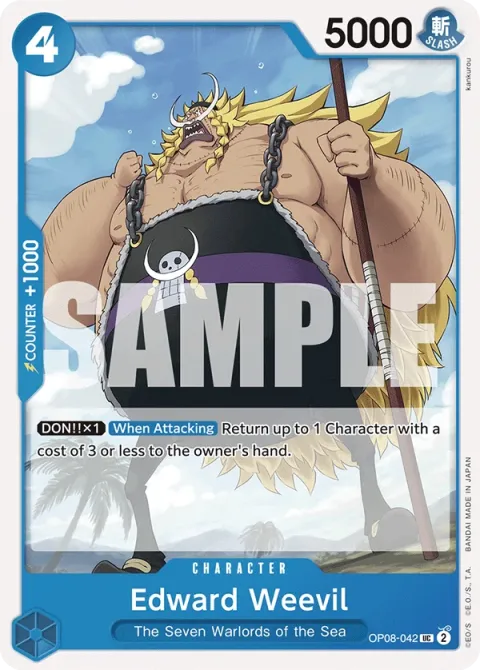 Carte One Piece Edward Weevil OP08-042, extension Two Legends (sortie anglaise)