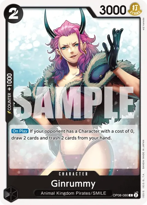 Carte One Piece Ginrummy OP08-086, extension Two Legends (sortie anglaise)