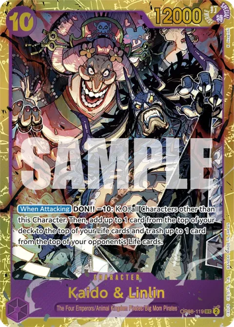 Carte One Piece Kaido & Linlin OP08-119, extension Two Legends (sortie anglaise)
