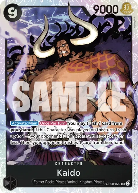 Carte One Piece Kaido OP08-079, extension Two Legends (sortie anglaise)