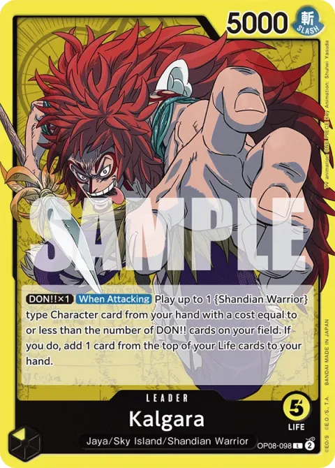 Carte One Piece Kalgara OP08-098, extension Two Legends (sortie anglaise)