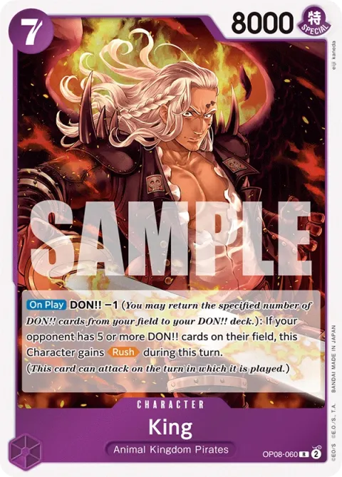 Carte One Piece King OP08-060, extension Two Legends (sortie anglaise)