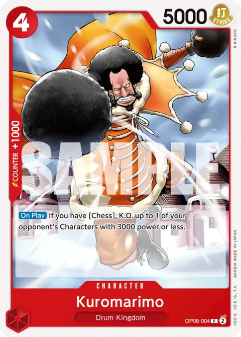 Carte One Piece Kuromarimo OP08-004, extension Two Legends (sortie anglaise)