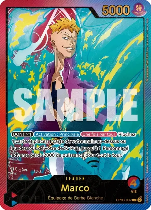 Carte One Piece Marco OP08-002 · parallèle, extension Two Legends (sortie anglaise)