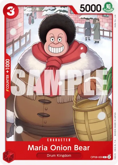 Carte One Piece Maria Onion Bear OP08-009, extension Two Legends (sortie anglaise)