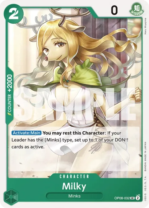 Carte One Piece Milky OP08-032, extension Two Legends (sortie anglaise)