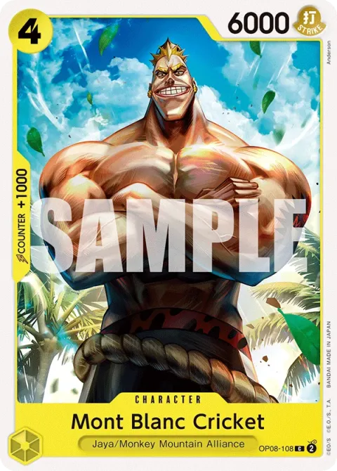 Carte One Piece Mont Blanc Cricket OP08-108, extension Two Legends (sortie anglaise)