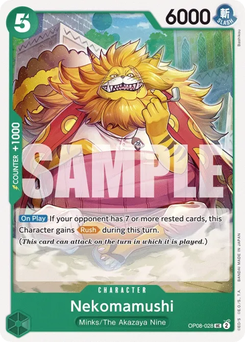 Carte One Piece Nekomamushi OP08-028, extension Two Legends (sortie anglaise)