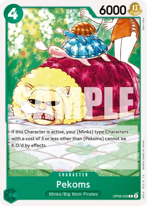 Carte One Piece Pekoms OP08-029, extension Two Legends (sortie anglaise)