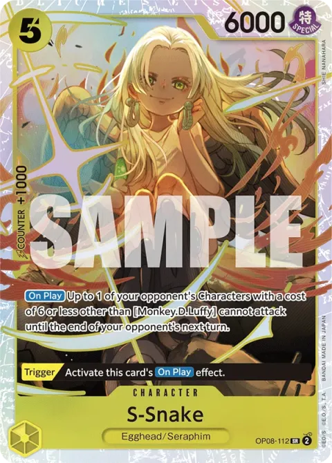 Carte One Piece S-Snake OP08-112, extension Two Legends (sortie anglaise)
