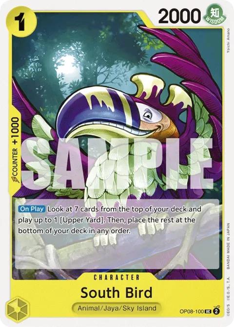 Carte One Piece South Bird OP08-100, extension Two Legends (sortie anglaise)