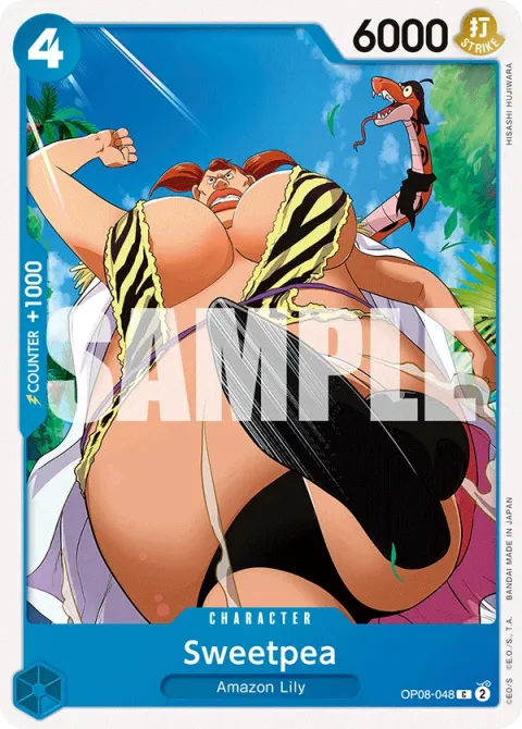 Carte One Piece Sweetpea OP08-048, extension Two Legends (sortie anglaise)