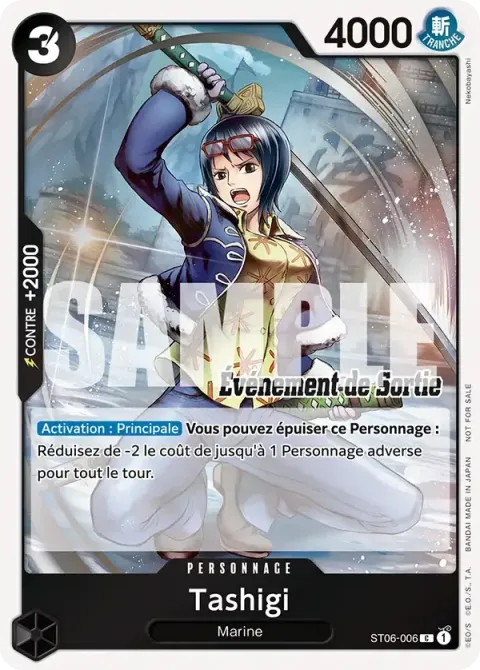 Carte One Piece Tashigi ST06-006 · parallèle 2, extension Two Legends (sortie anglaise)